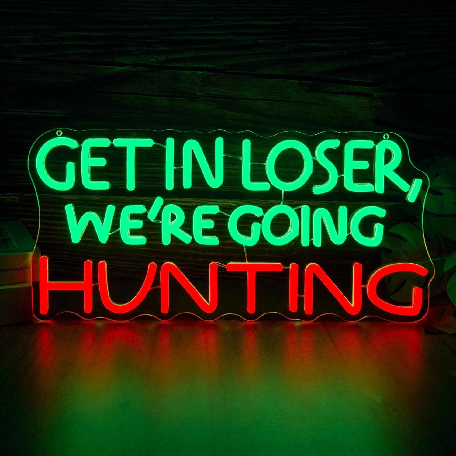 Hunting Outdoors - Funny Hunting Neon Sign LED Light