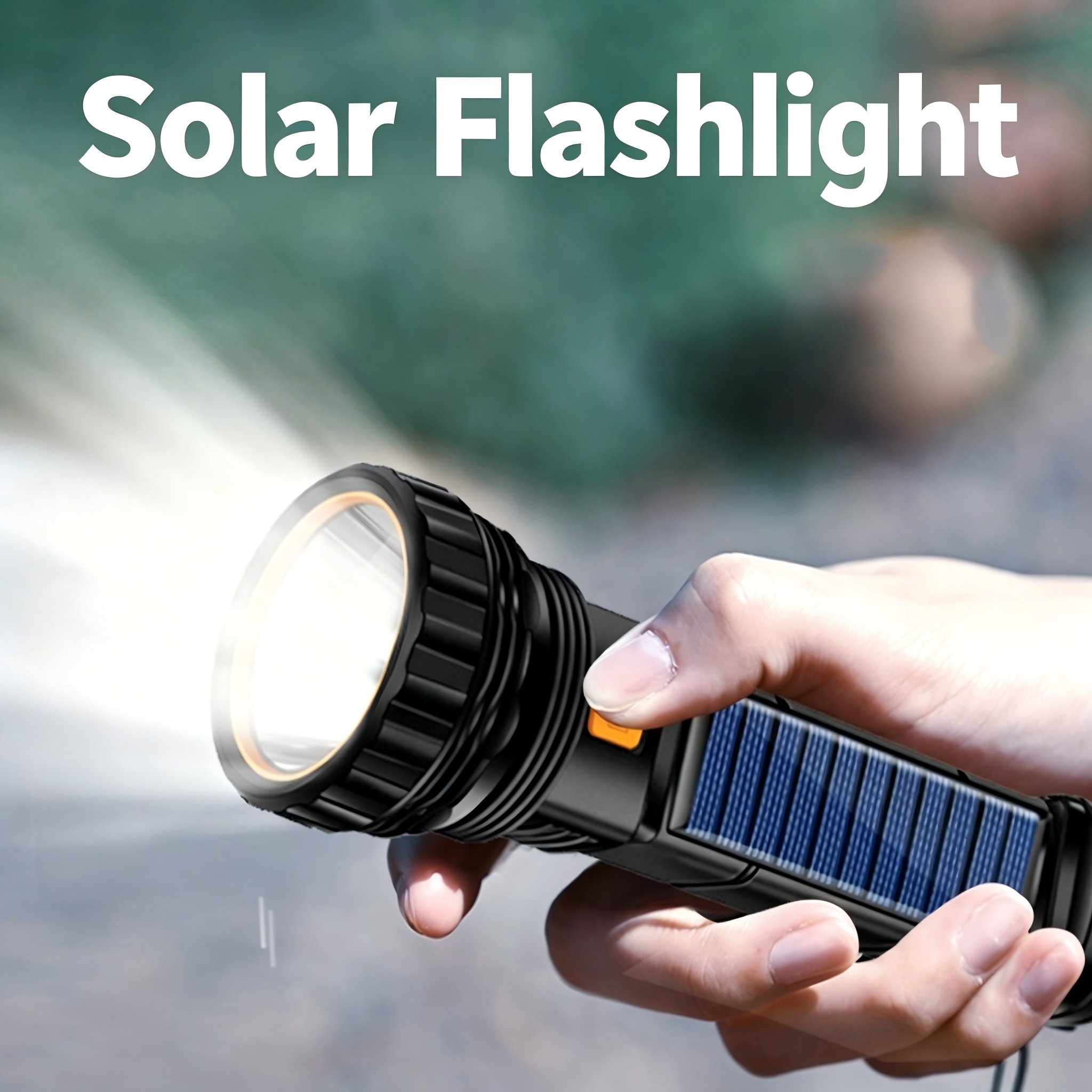 Hunting Outdoors - 1PC Multi-function Solar LED Flashlight Outdoor