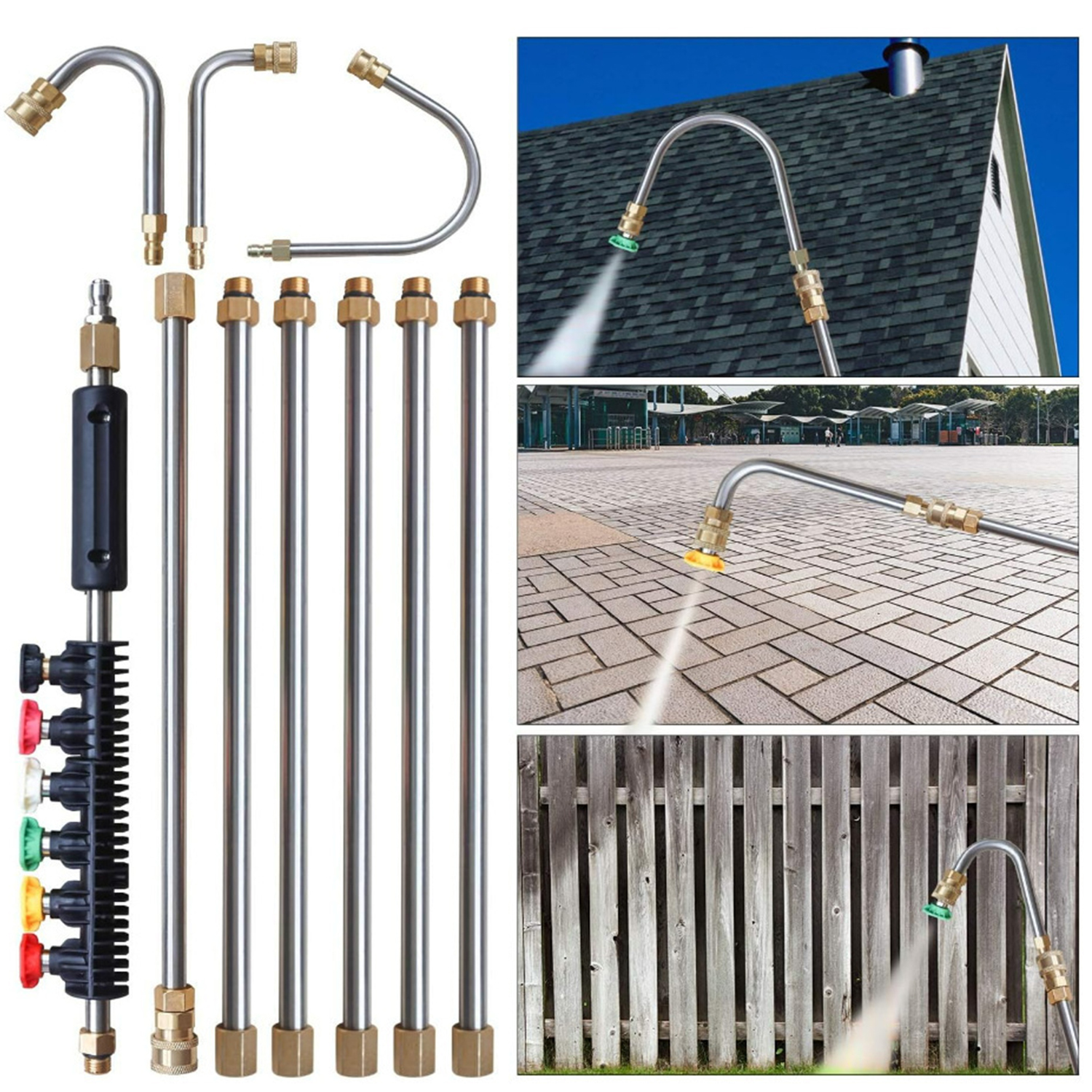Gun Cleaning Rod - 10/8pcs Pressure Washer Extension Rod Lance