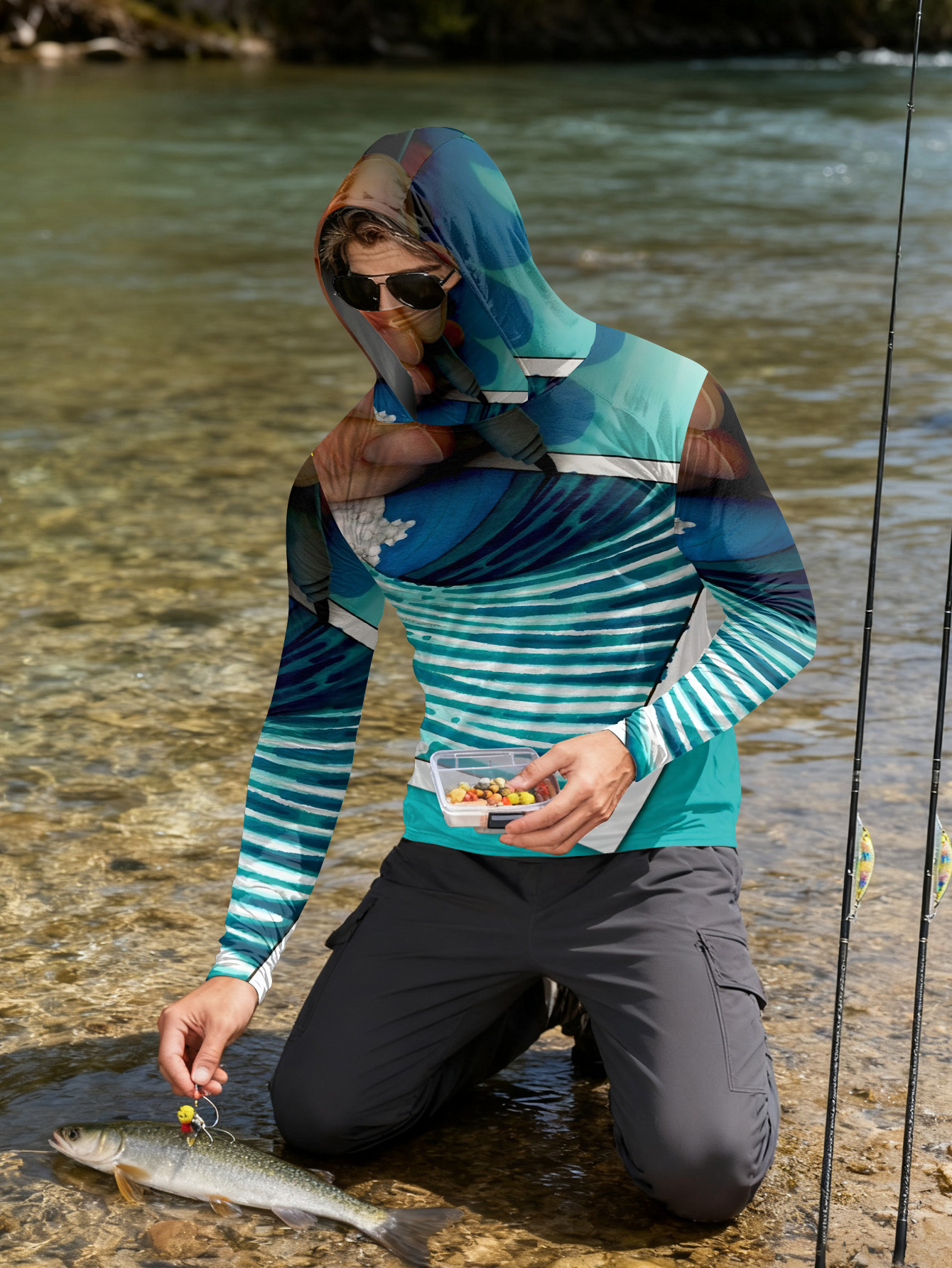 Fishing hooded sweatshirt men' - Hunting Outdoors recensie en prijs