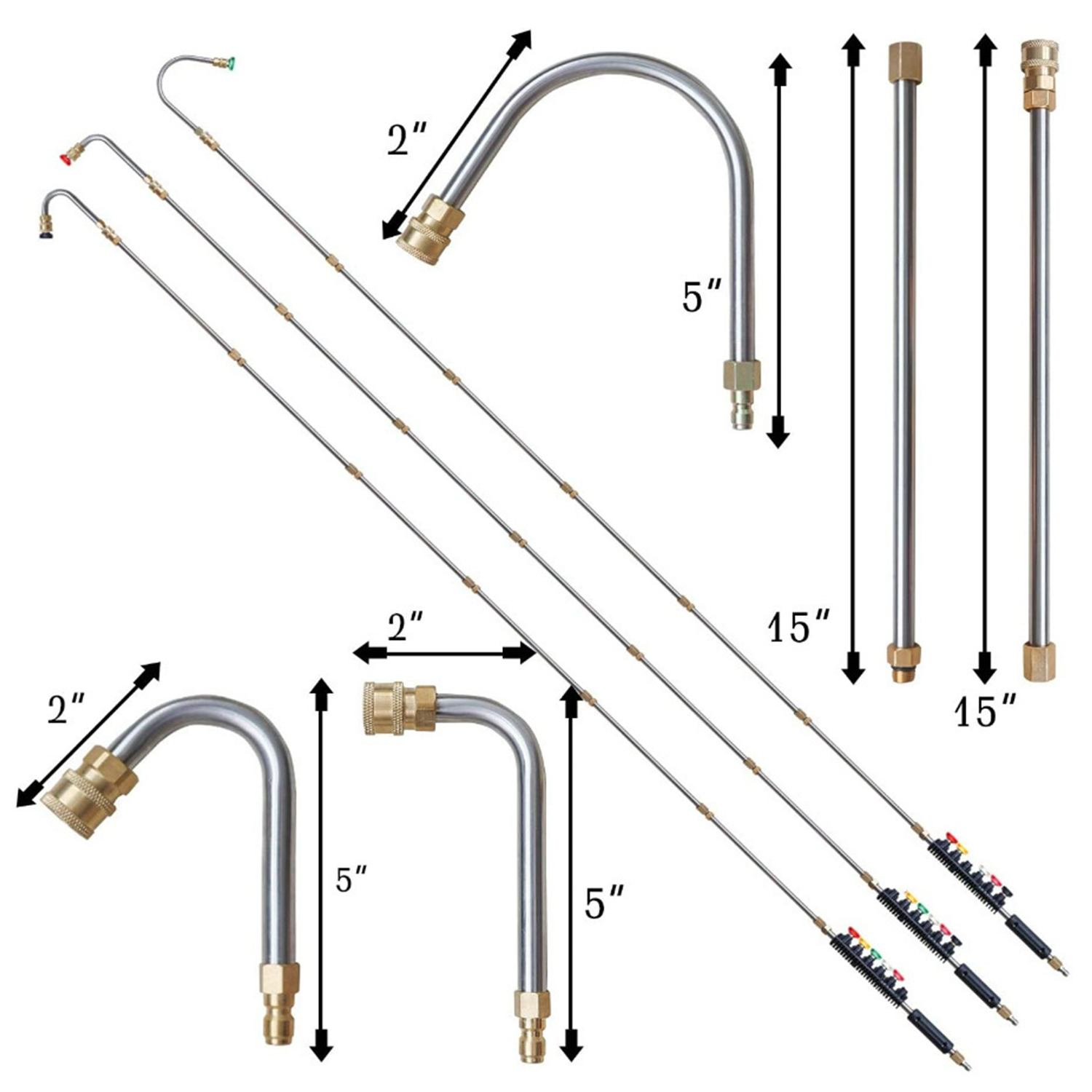 10/8pcs Pressure Washer Extens - Gun Cleaning Rod recensie en prijs